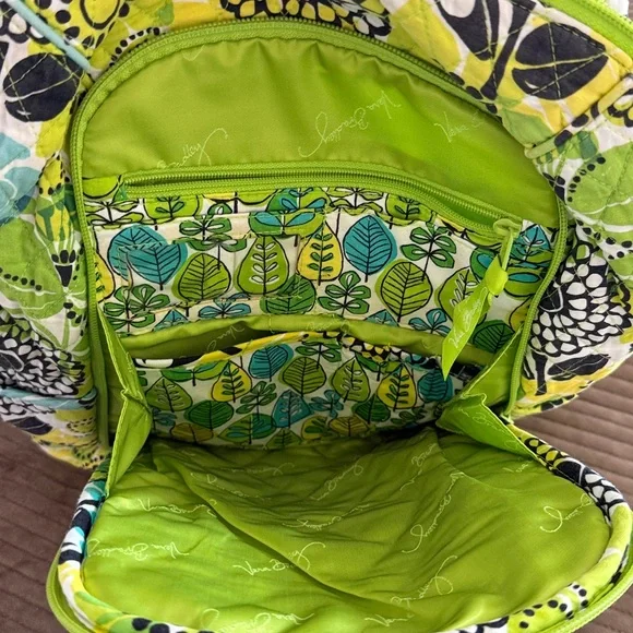 Vera Bradley Limes Up Qulited Laptop Travel Backpack - Picture 11 of 16
